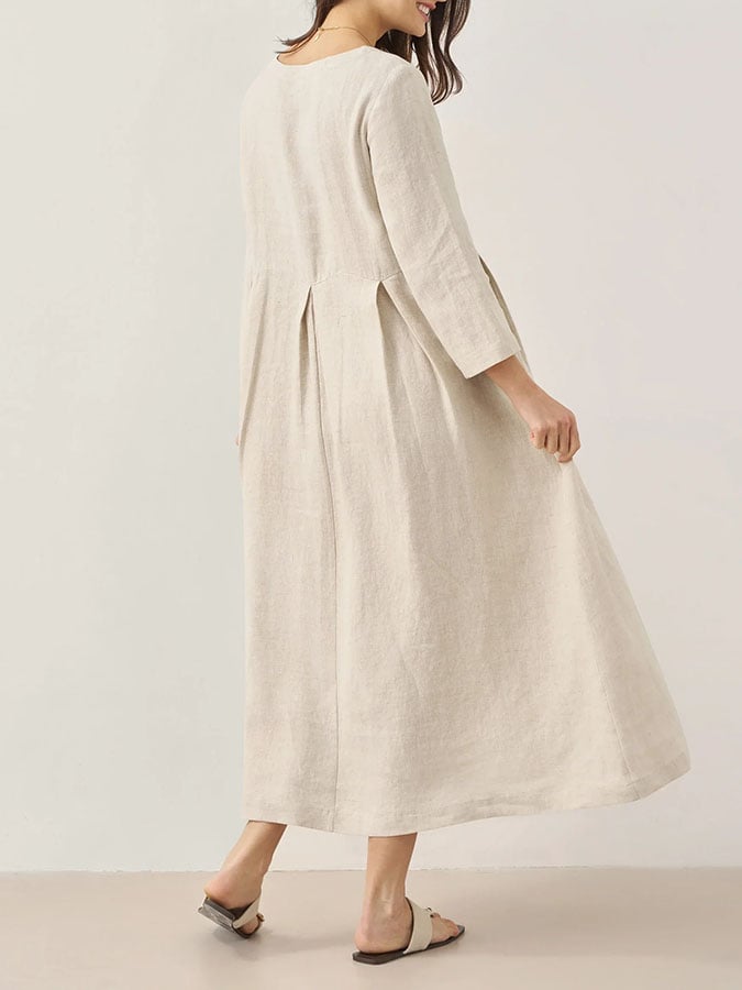 Women's Vintage Casual Solid Color Dress