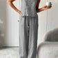 Women'S Casual Solid Color Comfortable Cotton And Linen Suit