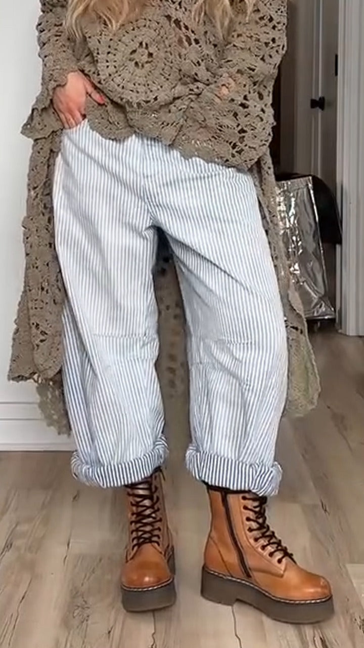 Women Round Neck Hollow Out Casual Long Top