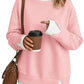 Women's Fake Two Piece Layered Crewneck Sweatshirt