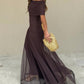 Toledo One Shoulder Mesh Maxi Dress