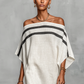 Women's Minimalist Off-Shoulder Batwing Sleeve Linen Maxi Dress