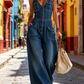 Women's Sleeveless Denim Jumpsuit