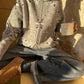 Grey Bandana Patterned Cardigan