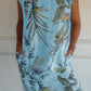 Women's Cotton and Linen Round Neck Printed Dress