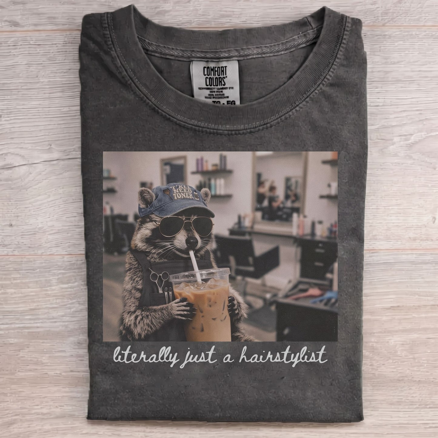 Hairstylist Raccoon T-shirt