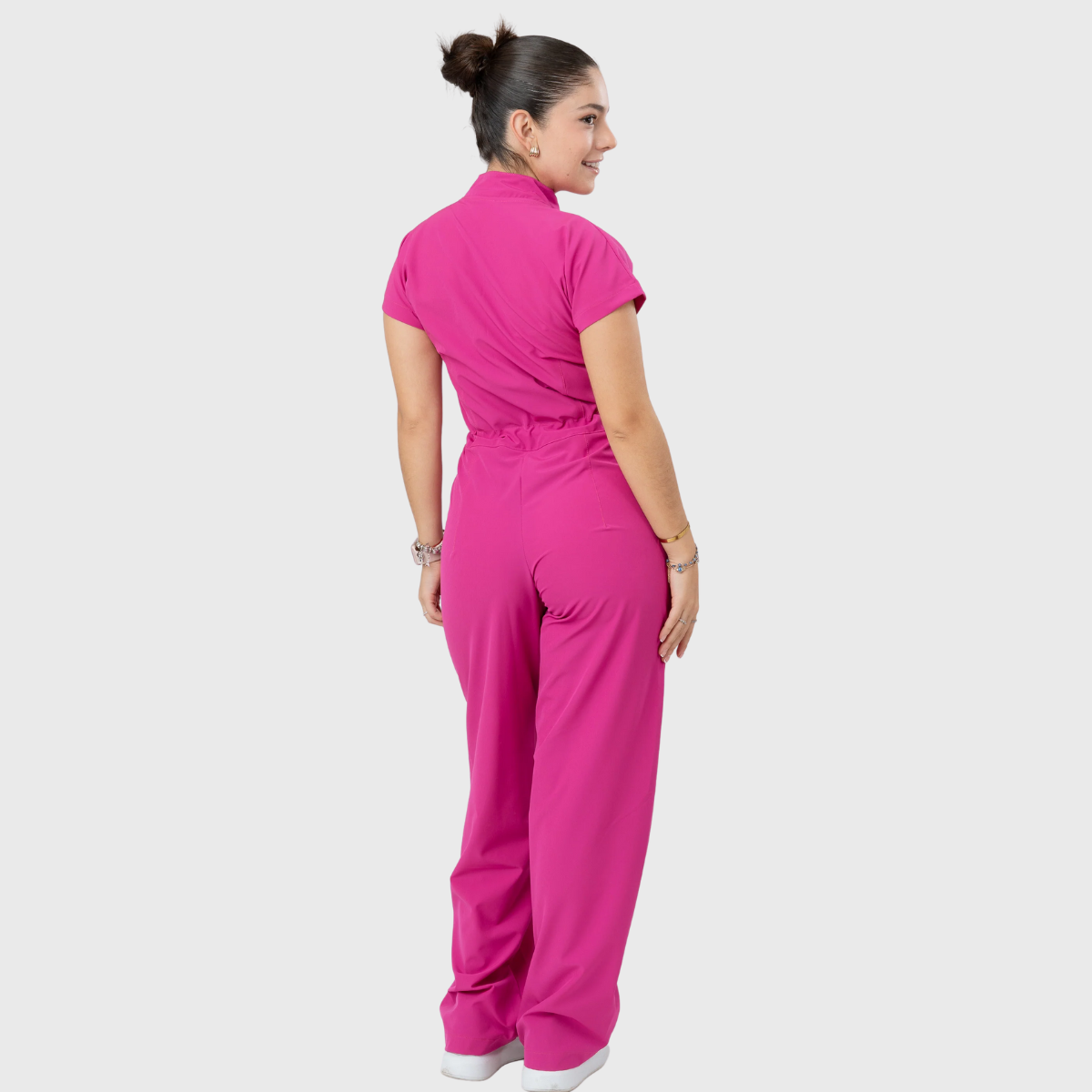 Women's 4-Pocket Loose Fit Scrub Jumpsuit Jog009