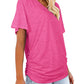 Limited time sale🔥Women's Short Sleeve V Neck Dolman Tops with Side Shirring