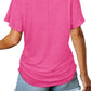 Limited time sale🔥Women's Short Sleeve V Neck Dolman Tops with Side Shirring