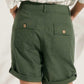 Women's cotton and linen casual shorts