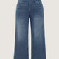 Stretchy Pull-On Wide-Leg Knit Jeans