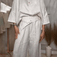 Women'S Casual Single-Breasted Shirt + Characteristic Elastic Waist Wide-Leg Pants Suit