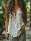 Women's Casual Comfort Solid Color Sleeveless Top Vest