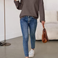 Women's Drop Shoulder Long Sleeve Fall Knit Pullover