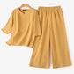 Women'S Casual Loose Top Wide Leg Pants Set