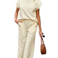 Women's Casual Textured Tops and Wide Leg Pants Lounge Sets (Buy 2 Free Shipping)