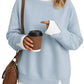Women's Fake Two Piece Layered Crewneck Sweatshirt