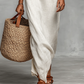 Women's Minimalist Off-Shoulder Batwing Sleeve Linen Maxi Dress