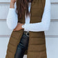 ❄️Women Long Puffer Vest 👗 | Solid Color | Sleeveless | Hooded | Winter Wear 💕（BUY 2 FREE SHIPPING)）