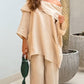 Women's Casual Solid Color Long Sleeve Cotton and Linen Top