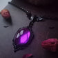 Gothic Bat Vampire Gemstone Necklace