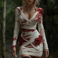 Women's Halloween Rose Bandage Mummy Cosplay Midi Dress
