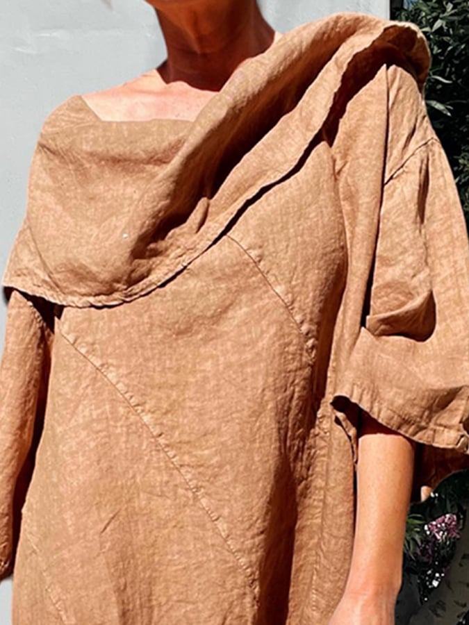 Women'S Irregular Drawstring Top