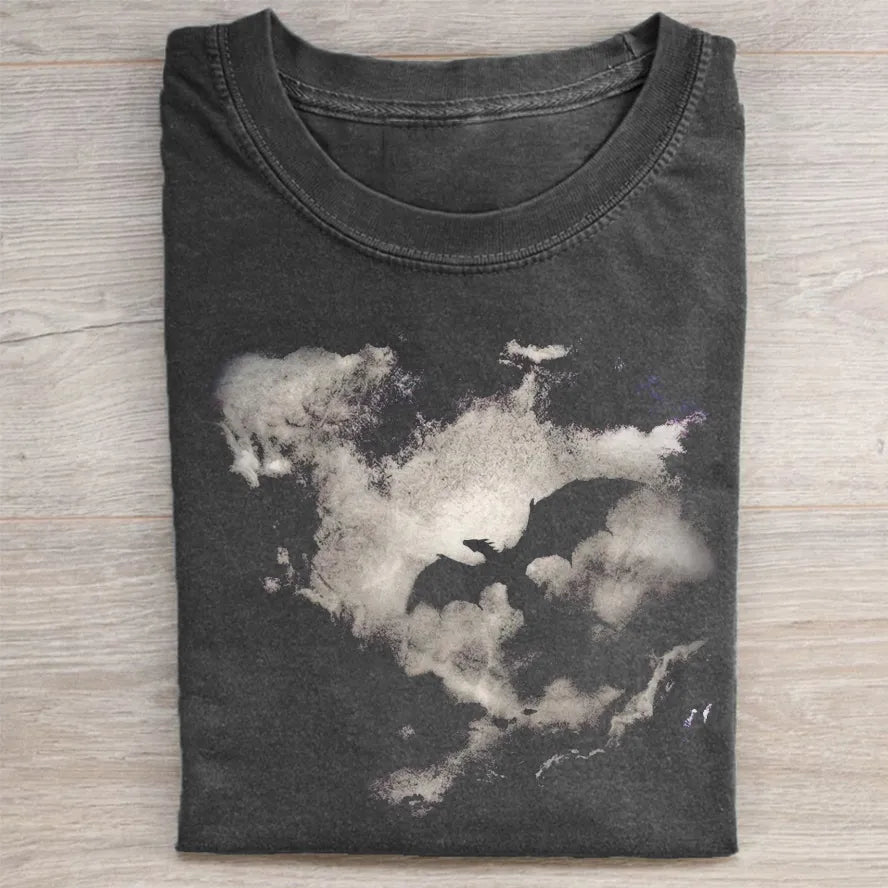 Dark Fantasy Dragon Clouds T-Shirt
