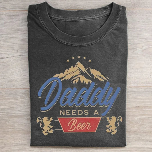 Vintage Daddy Needs A Beer T-Shirt
