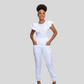 Women's Two Pockets Scrub Pants with Leg Elastics