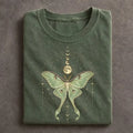 Luna Moth Moon Phase Celestial Sacred Geometry T-shirt