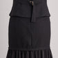 Pearl Button Vest And Maxi Skirt Two-Piece Set