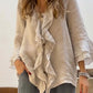Women's ruffled casual shirt