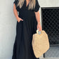 New Slit V-Neck Effortless Maxi Long Dress (Buy 2 Free Shipping)-Pink Laura