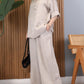 Women'S Casual Striped Wide Leg Pants Set