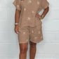 Women'S Casual Loose Printed Shorts Suit