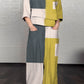 Women'S Casual Color Block Pattern Print Irregular Cotton And Linen Suit