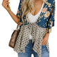 ✨Women's Floral Kimono Ruffle Sleeve Tie Cardigans Flowy Boho Loose Cover Ups