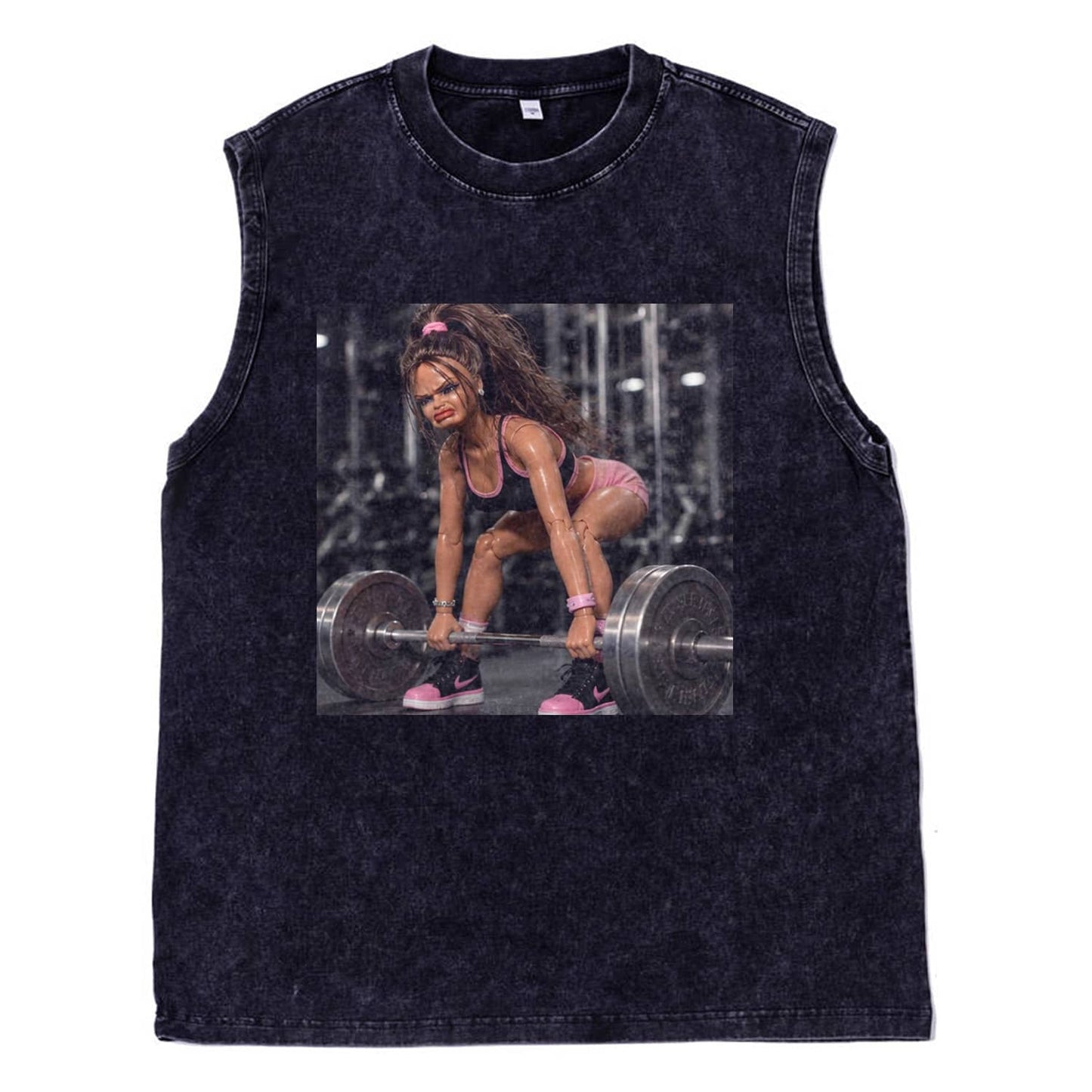 GYM DOLL GIRL FUNNY FACE MEME TEE