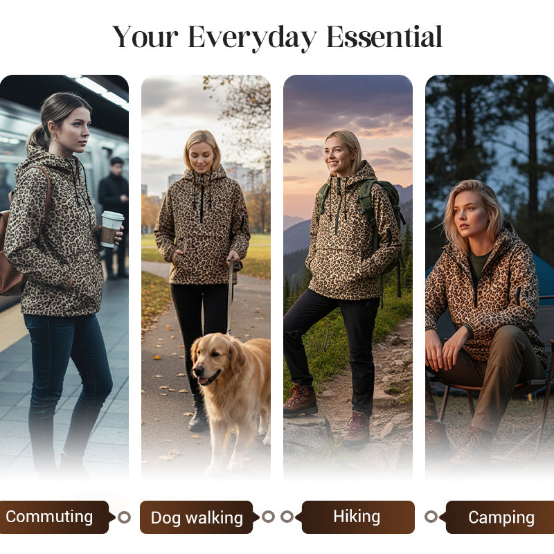All-Season Waterproof Hoodie | Large Kangaroo Front Pocket & Warm Fleece Lining