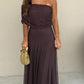 Toledo One Shoulder Mesh Maxi Dress