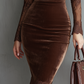 Vintage Keyhole Neck Lace Sleeves Velvet Mini Dress