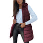 ❄️Women Long Puffer Vest 👗 | Solid Color | Sleeveless | Hooded | Winter Wear 💕（BUY 2 FREE SHIPPING)）
