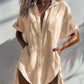 Women'S Casual Short-Sleeved Irregular Long Shirt Dress