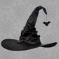 Halloween Gothic Dark Party Ruffled Witch Hat