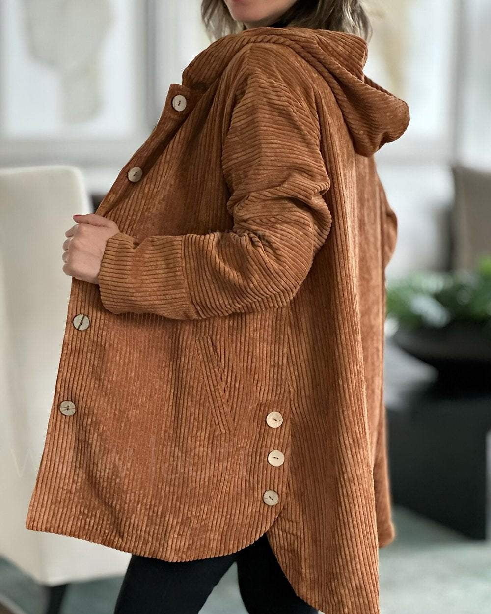Corduroy Casual Hooded Jacket（Buy 2 Free Shipping）