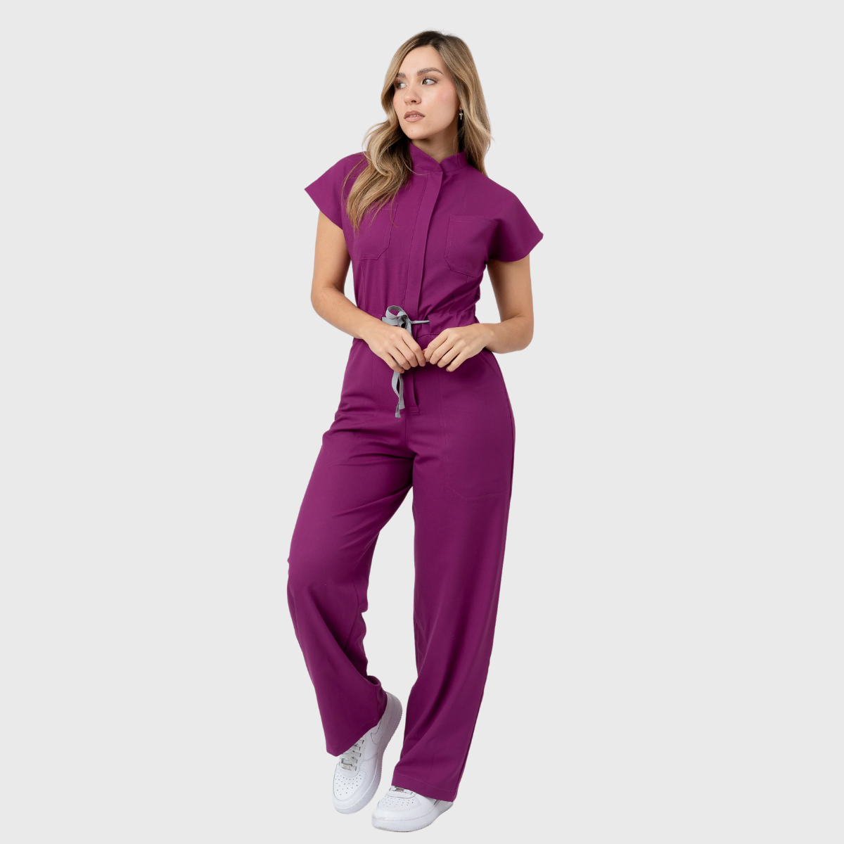 Women's 4-Pocket Loose Fit Scrub Jumpsuit Jog009