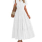 Limited time sale🔥Women's Lightweight Short Sleeve V Neck Elastic Waist Dresses