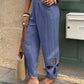 Women'S Casual Everyday Side Pocket Hollowed Out Comfortable Pants