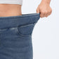 Stretchy Pull-On Wide-Leg Knit Jeans